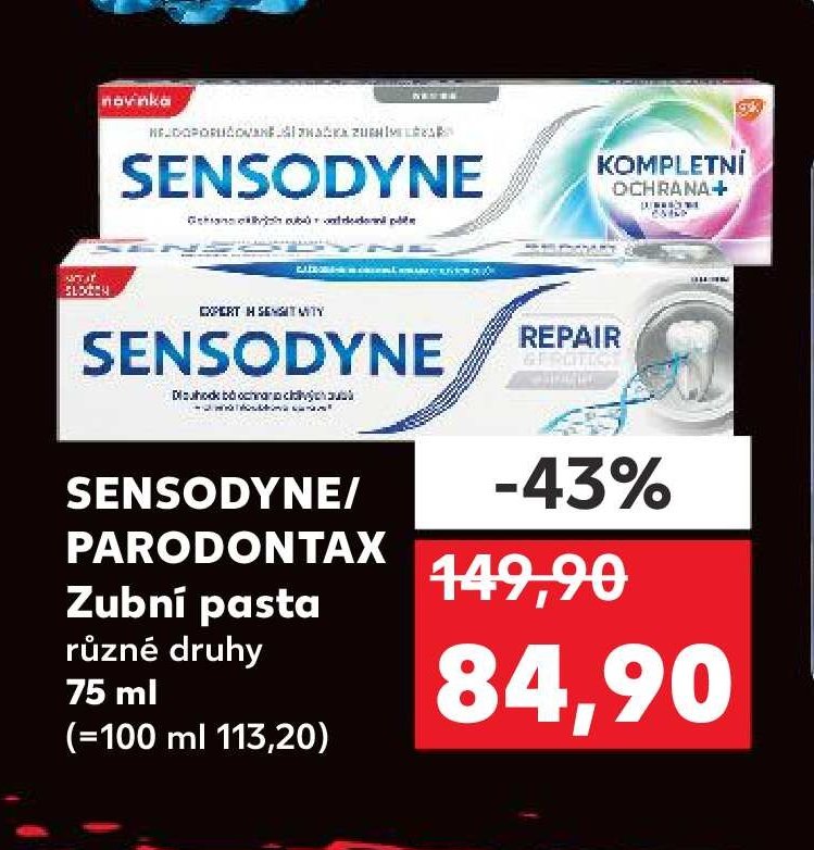 SENSODYNE/ PARODONTAX Zubní pasta různé druhy 75 ml