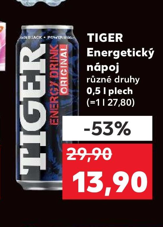 TIGER Energetický nápoj různé druhy 0,5 l