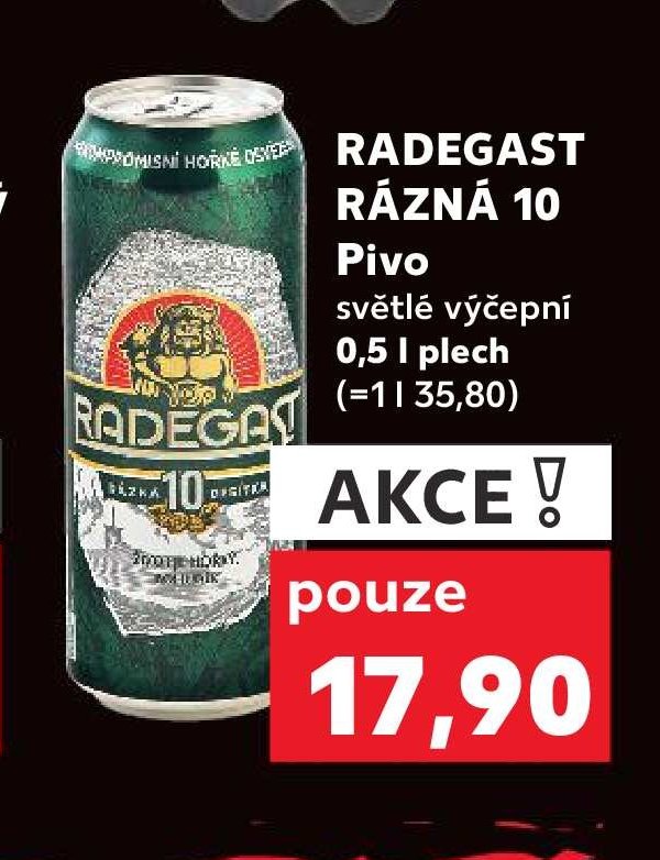 RADEGAST RÁZNÁ 10 Pivo světlé výčepní 0,5 l