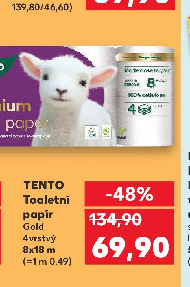 TENTO Toaletní papír Gold