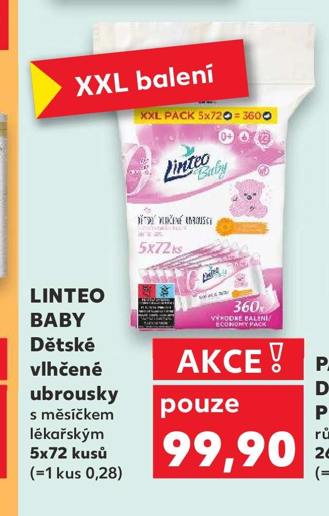 LINTEO BABY Dětské vlhčené ubrousky