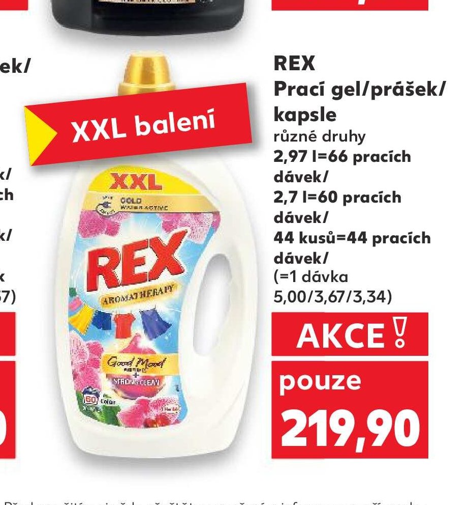 REX Prací gel/prášek/kapsle