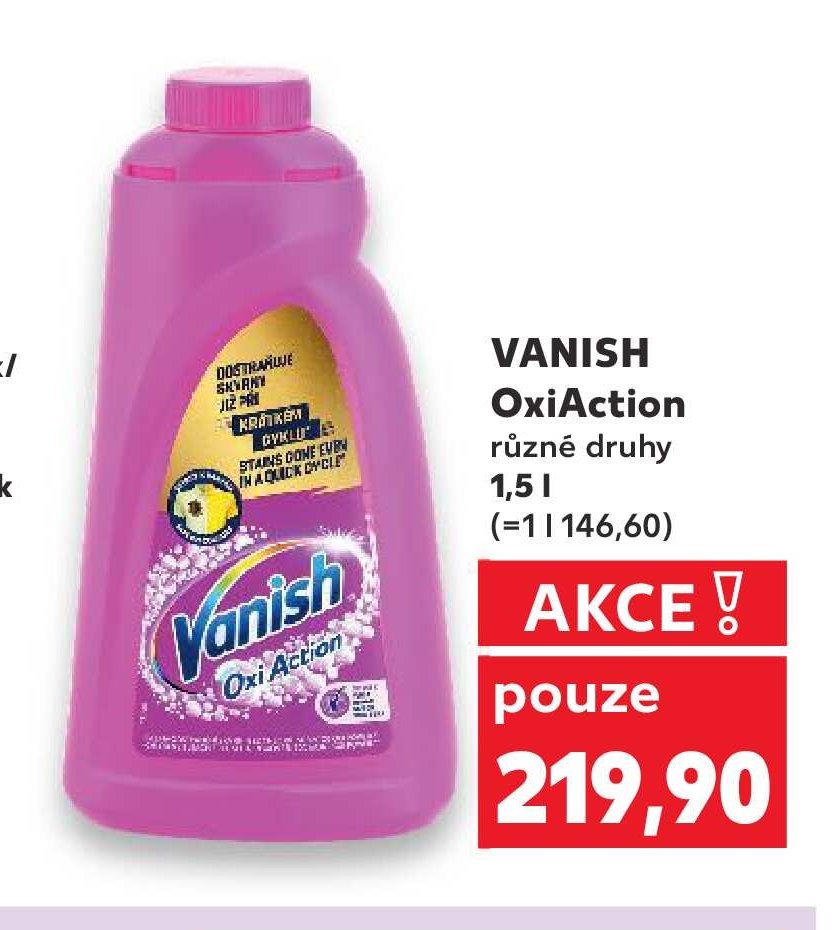 VANISH OxiAction různé druhy