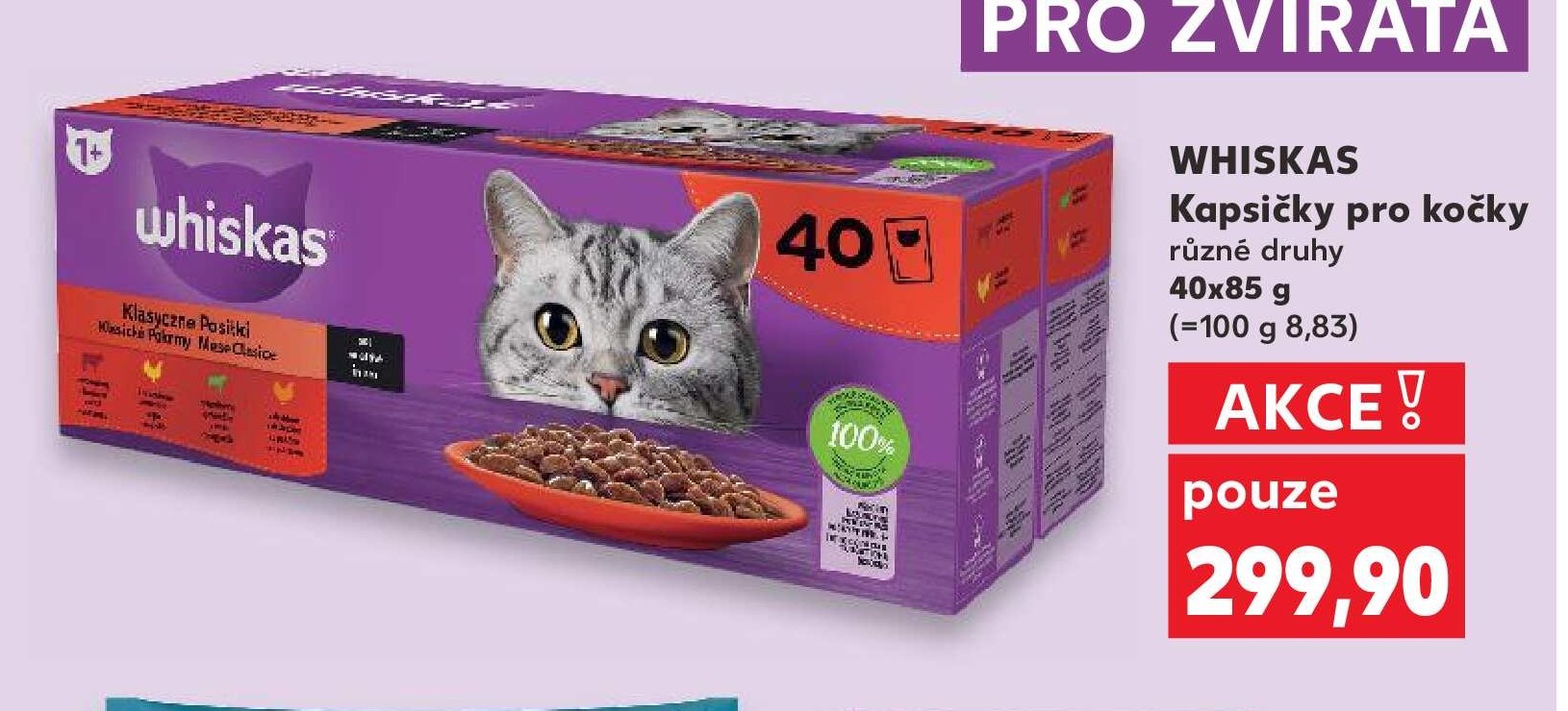 WHISKAS Kapsičky pro kočky různé druhy