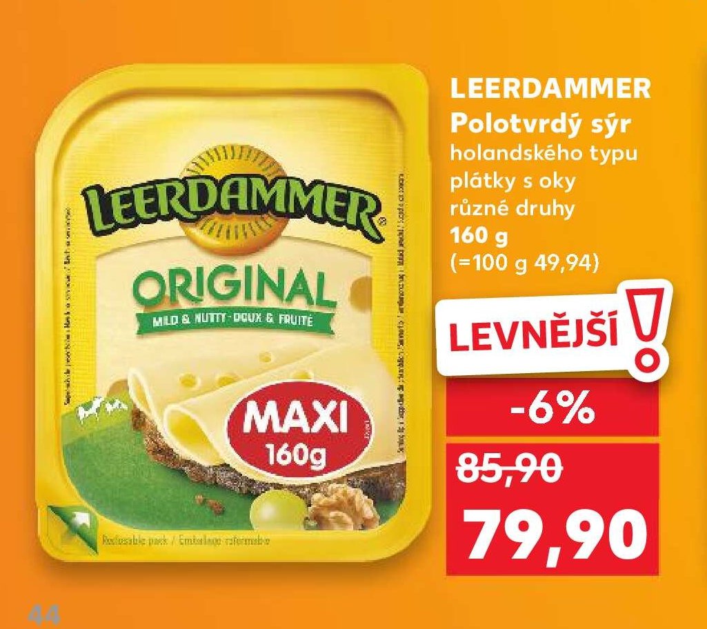 Leerdammer Polotvrdý sýr