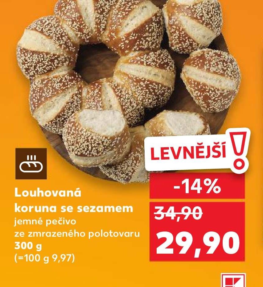 Louhovaná koruna se sezamem