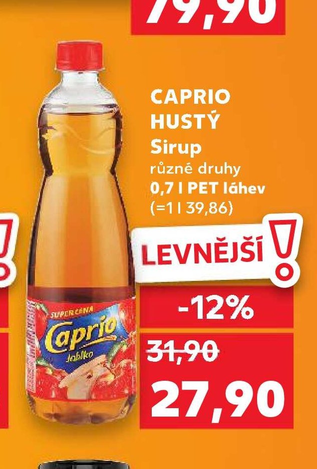 CAPRIO HUSTÝ Sirup