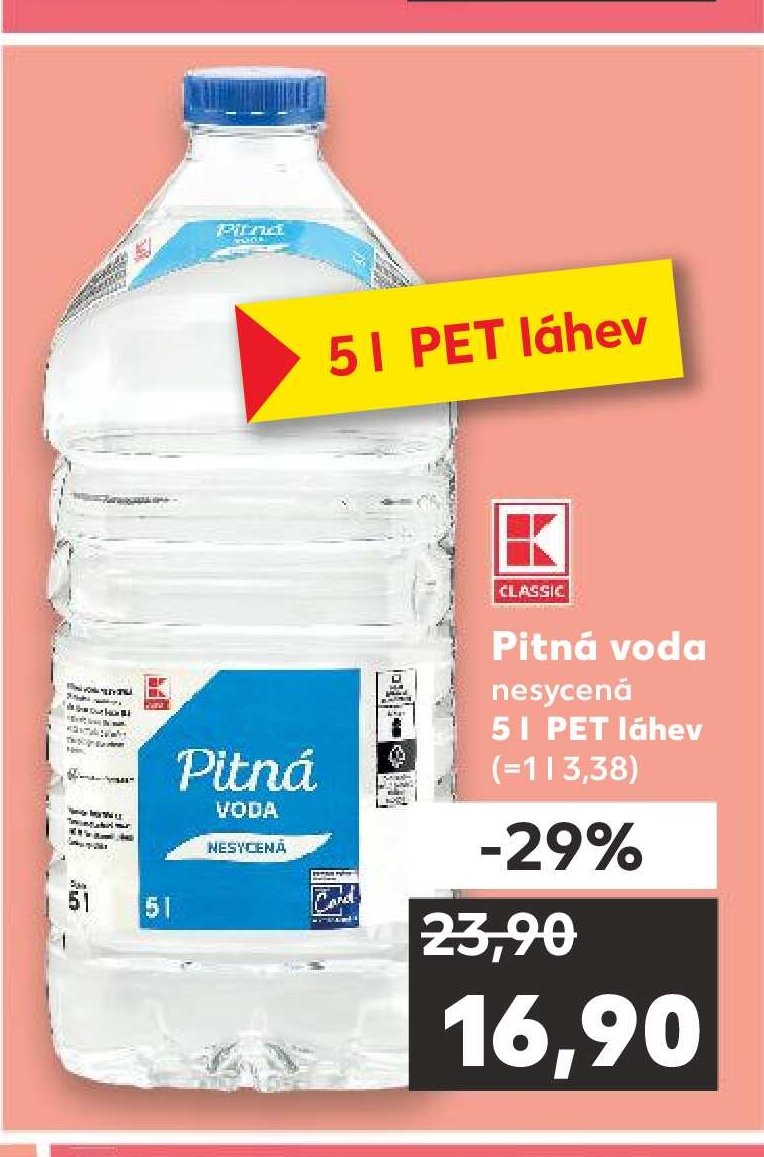 Pitná voda nesycená