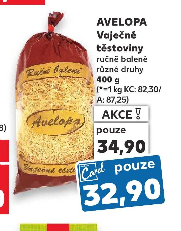 AVELOPA Vaječné těstoviny