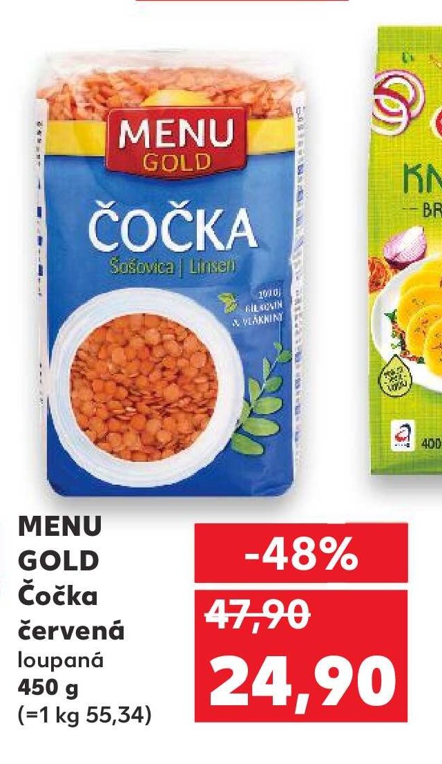 MENU GOLD Čočka červená loupaná