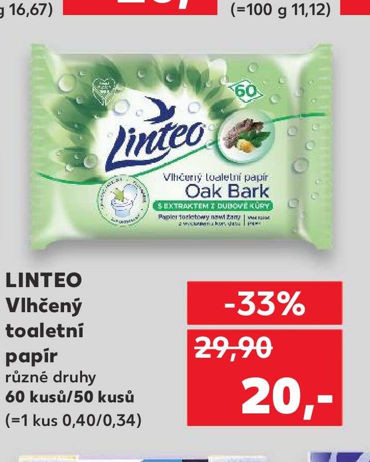 Linteo Vlhčený toaletní papír