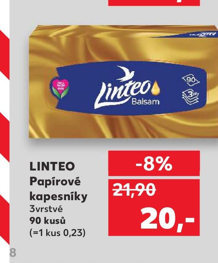 Linteo Papírové kapesníky