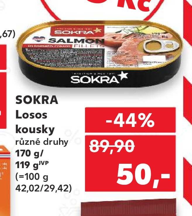 Sokra losos kousky 170 g