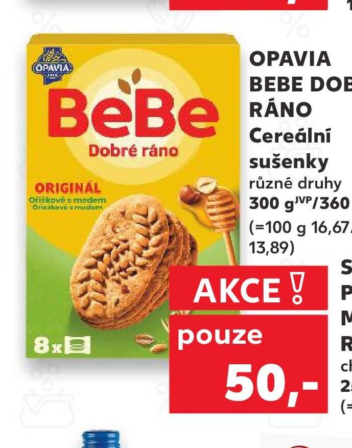 Opavia Bebe dobré ráno cereální sušenky 360 g
