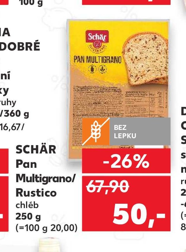 Schär Pan Multigrano/Rustico chléb 250 g