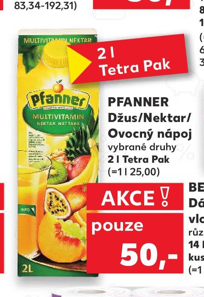 Pfanner Džus/Nektar 2 l