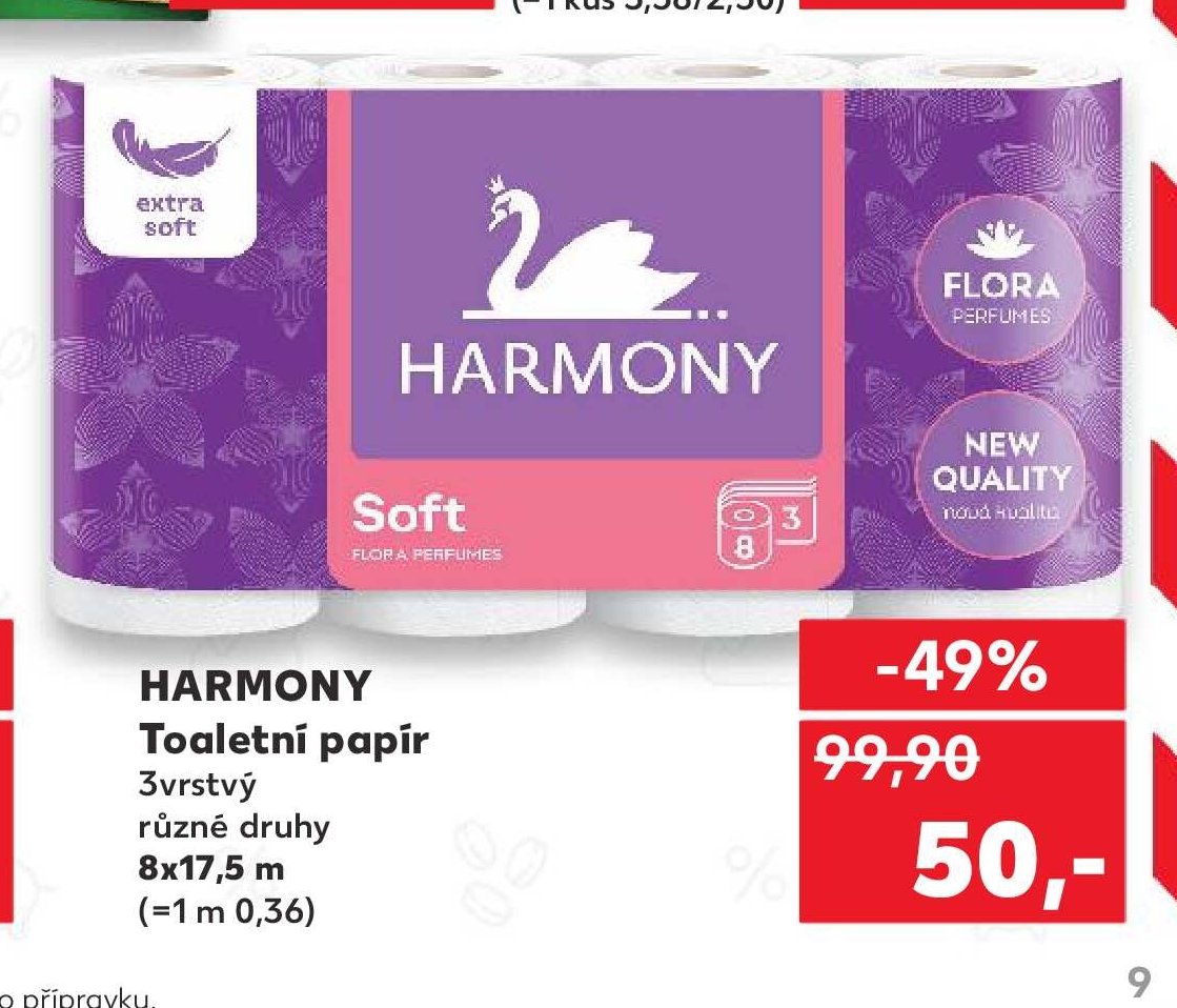 Harmony Toaletní papír 8x17,5 m
