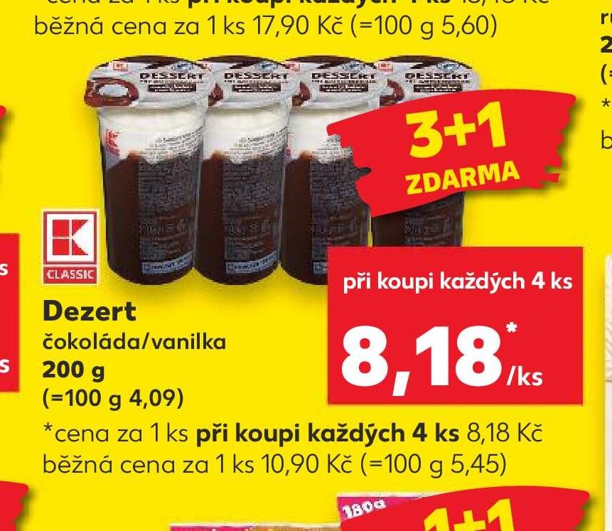 Dezert čokoláda/vanilka