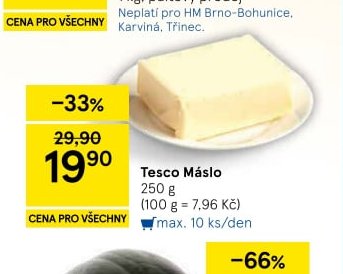 Tesco Máslo