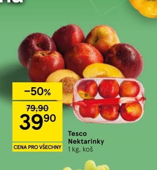 Tesco Nektarinky 1 kg, koš