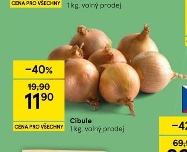 Cibule 1 kg, volný prodej