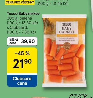 Tesco Baby mrkev 300 g, balená
