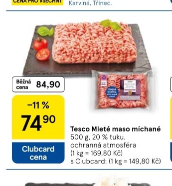Tesco Mleté maso míchané