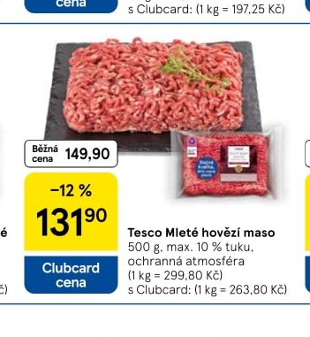 Tesco Mleté hovězí maso