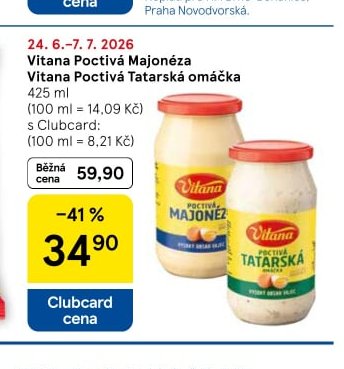 Vitana Poctivá Majonéza / Tatarská omáčka