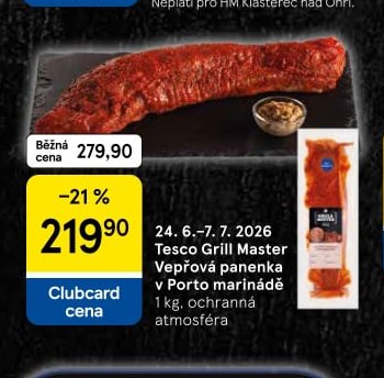 Tesco Grill Master Vepřová panenka v Porto marinádě
