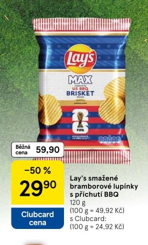 Lay's smažené bramborové lupínky s příchutí BBQ