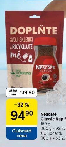 Nescafé Classic Náplň