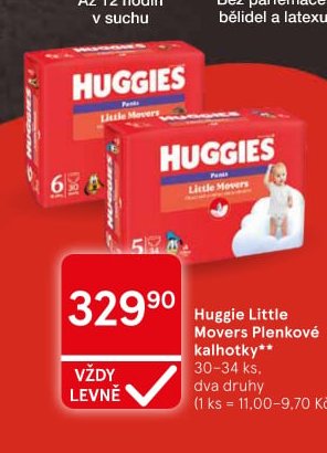 Huggies Little Movers Plenkové kalhotky