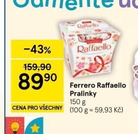 Ferrero Raffaello Pralinky 150 g