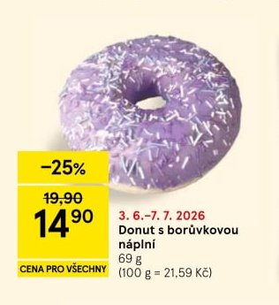 Donut s borůvkovou náplní