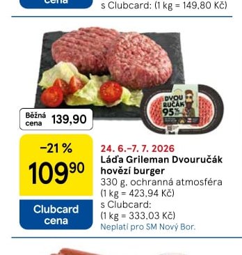 Lád'a Grileman Dvouručák hovězí burger
