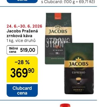 Jacobs Pražená zrnková káva