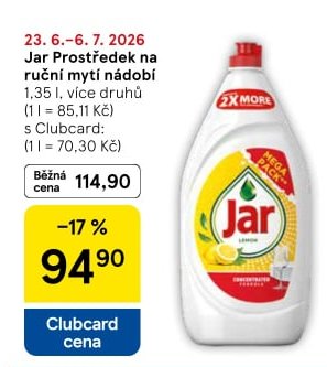 Jar Prostředek na ruční mytí nádobí