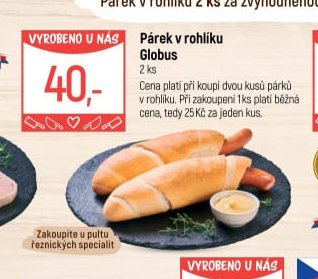 Párek v rohlíku Globus