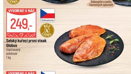 Selský kuřecí prsní steak Globus