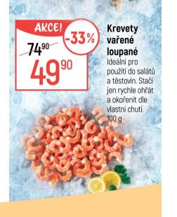 Krevety vařené loupané