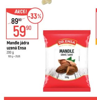 Mandle jádra uzená Ensa