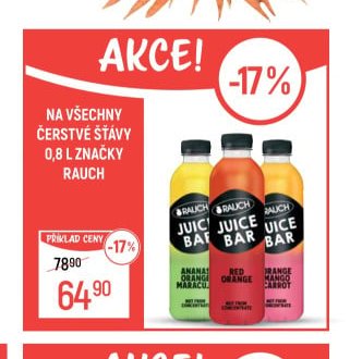 Šťávy 0,8 l značky RAUCH