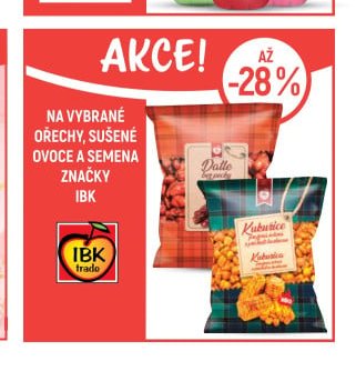 Ořechy, sušené ovoce a semena značky IBK