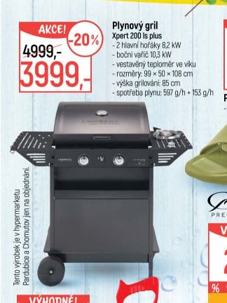 Plynový gril Xpert 200 ls plus