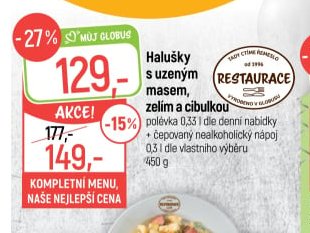 Halušky s uzeným masem, zelím a cibulkou