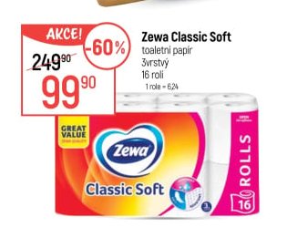 Zewa Classic Soft toaletní papír 16 rolí