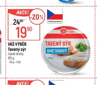 Váš výběr Tavený sýr smetanový