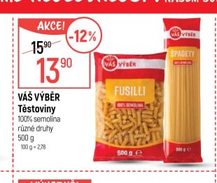 Váš Výběr Těstoviny