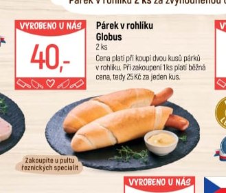 Párek v rohlíku Globus